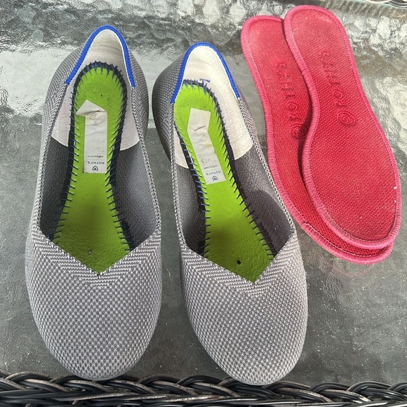 Rothy’s The Flat Gray Knit Ballet Shoes Women’s 7.5 | Eco-Friendly, Washable - Picture 7 of 8